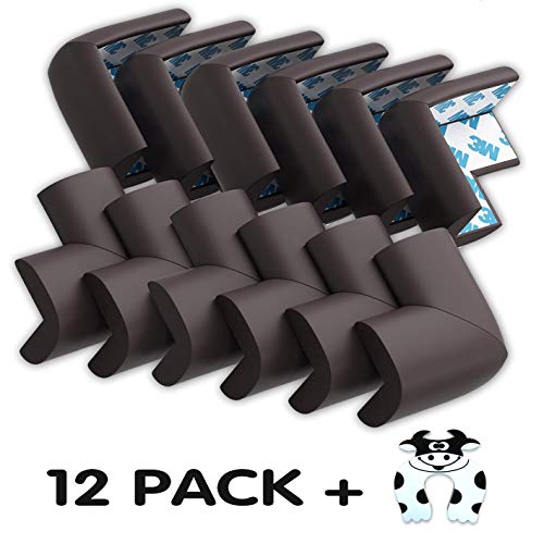 12pcs Protector de Esquinas Bebes y Niños Protecciones para bebés, Espuma Suave Protectores de Seguridad para Mesas Esquina y Aualquier Tipo de Muebles Anti-colisión Esquineras Cojines Protectores