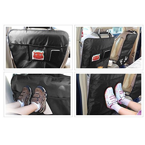 2 Pack Organizadores para Coche WEINAS Kick Mats de Coche Protector de Asiento Respaldo de Coche Patadas/Pies Sucios de Niños Funda Cubierta para Asiento Trasero - Protectores de Asiento Respaldo