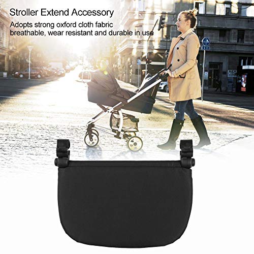 21 cm Extensor de pie para cochecito de bebé Reposapiés universal Pedal del asiento extendido Sillón Soporte para pies Accesorio para Cochecito(Negro)