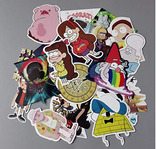 25 Unids/Lote Divertido Anime Gravity Falls Pegatina Para El Ordenador Portátil De Equipaje Del Coche Skateboard Motocicleta Etiqueta Niños Juguete Pegatina