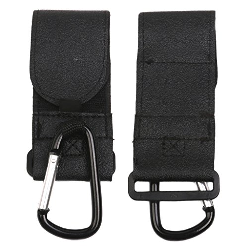 2pcs Ganchos para Cochecito Clips de Color Negro