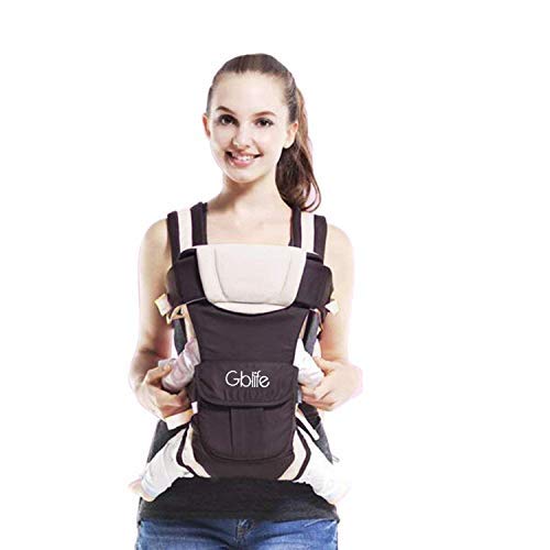 4 en 1 Multifunción Mochila Portabebé Ergonómica Portador de Bebé Transpirable Adjustable Portabebés Marsupi Fular para bebé Recien Nacido (Caqui)