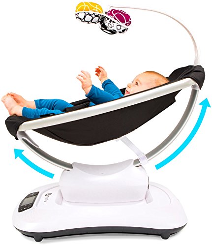 4moms mamaRoo, Hamaca High-Tech para Bebés Activada por Bluetooth – Tejido de Nailon Clásico con 5 Movimientos Únicos