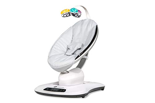 4moms mamaRoo, Hamaca High-Tech para Bebés Activada por Bluetooth – Tejido de Nailon Clásico con 5 Movimientos Únicos