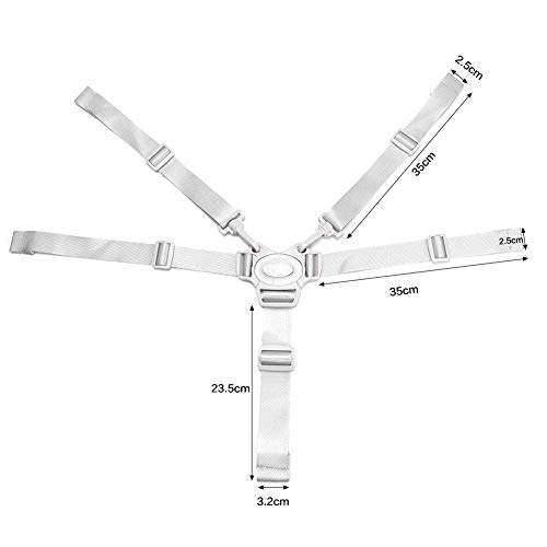 5 Puntos Arnes,Arnes Universal Trona,Arnes Universal Silla Paseo,Arnés Silla Coche,Silla Bebe Cinturon,Arnés Seguridad Bebe,Cinturón de Seguridad (gris)