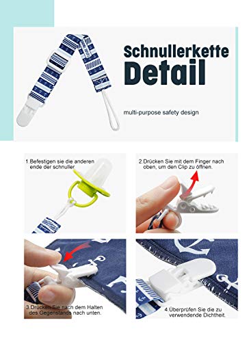 6 baberos triangulares con 2 cintas para chupete, pañuelo para bebé con cadenas, unisex, de algodón orgánico, pañuelos con botones de presión para bebés jóvenes de Future Founder