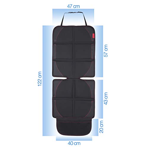 8safe Protector de Alta Calidad para Asiento de Coche (PACK x 2) | Antideslizante y Resistente | ISOFIX Compatible | Material Oxford 600D | Tamaño ideal para Turismos/SUV