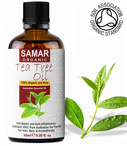 Aceite de Árbol de Té - Australiano Calidad Premium 100% Puro y Orgánico Certificado, Natural, Utilizado como Antiséptico, Aromaterapia, Mezcla para Masajes y Tratamiento de Cuidado de la Piel - 10 ml