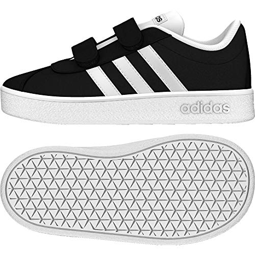 Adidas VL Court 2.0 CMF I, Zapatillas Unisex bebé, Negro (Core Black/Footwear White/Footwear White 0), 27 EU