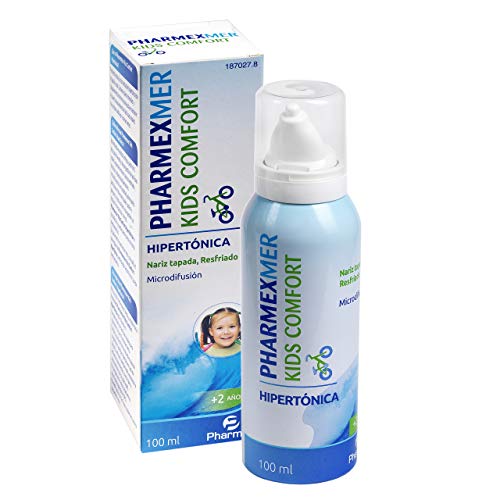 Agua de mar spray descongestivo nasal niños PHARMEXMER KIDS COMFORT HIPERTÓNICA 100 ml | Natural