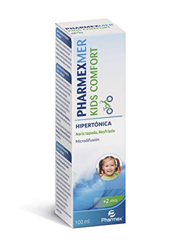 Agua de mar spray descongestivo nasal niños PHARMEXMER KIDS COMFORT HIPERTÓNICA 100 ml | Natural