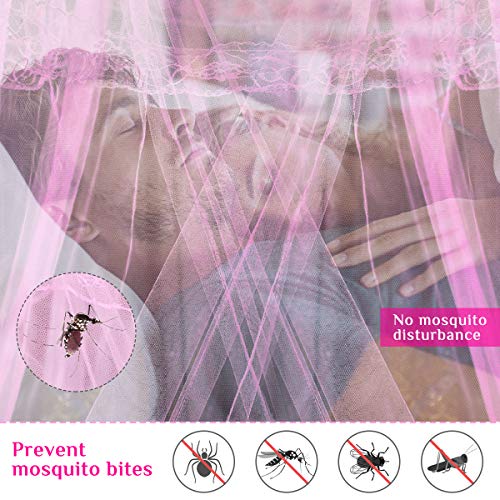 AIMTOP Mosquitera Cama, Mosquitera Cama Matrimonio, Mosquitera Viaje, Mosquiteras para Camas Fácil de Instalación, Dosel para Cama para Cama Individual, Cama Matrimonial, Hamaca y Cuna