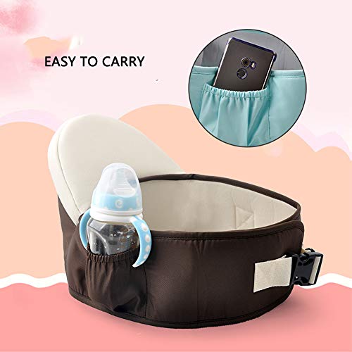 Ainomi - Asiento de Cintura Portabebés con Hebilla Fuerte Cinturón para Bebés 1 a 36 Meses Taburete de Cadera de Niñas Niños Pequeños para Descompresión de Mamá Azul Oscuro