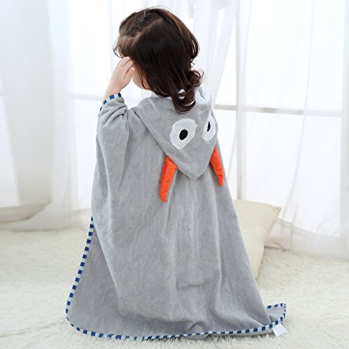 Albornoz para Niñas Niños - Bebé Toalla de Baño con 100% Algodón Capucha Animal de Dibujos Animados Traje de Dormir Ropa de Dormir Toallas Absorbentes