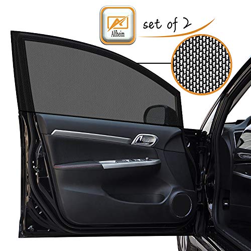 Alfheim 2 Pack Car Side Window Shades Doble capa Malla Sombra Protección UV para niños Bebé Universal apto para todos los autos