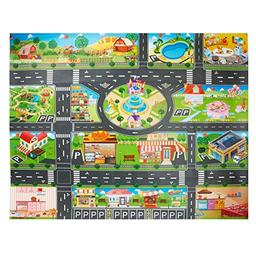 Alfombra de juegos JTMM para niños, de plástico PVC, tamaño 100 x 130 cm, alfombra de juegos para niños y dormitorios y sala de juegos