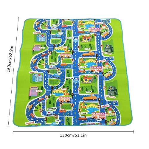 Alfombra infantil Juego Alfombra, ideal para jugar con coches y juguetes Jugar, aprender y divertirse, niños pädago Estratégica vial de Juego (, para dormitorio parte habitaciones parte Safe Area