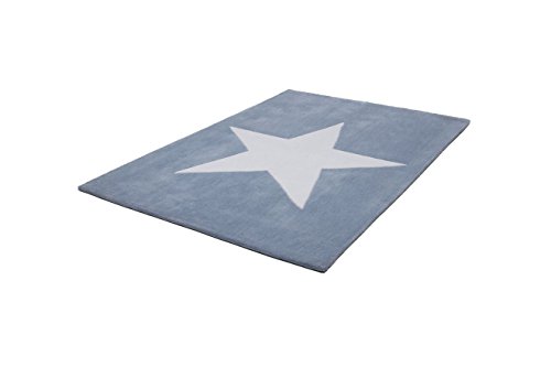 Alfombra niños habitación Carpet Juventud Design Cameroon - Douala Rug Estrella Modello acrílico 120 cm x 170 cm Azul/Decoraciones Online Comprar