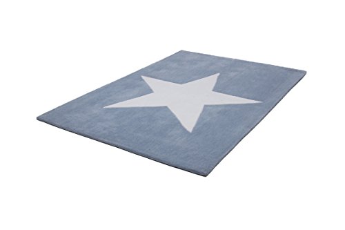 Alfombra niños habitación Carpet Juventud Design Cameroon - Douala Rug Estrella Modello acrílico 120 cm x 170 cm Azul/Decoraciones Online Comprar