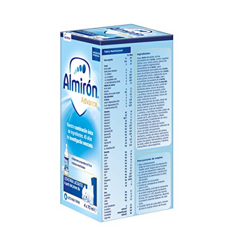 Almirón Advance 1 Minibiberones Leche de Inicio a Partir del Primer Día - Caja con 4 Minibiberones x 70 ml