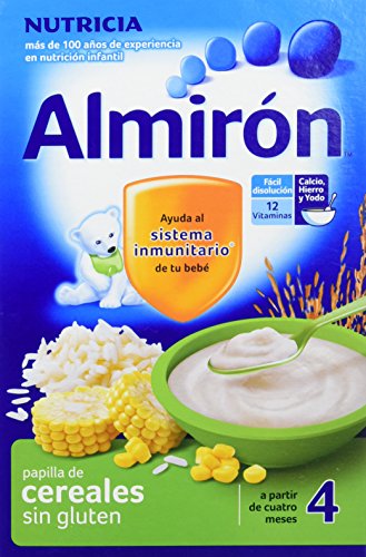 Almirón Papilla de cereales sin gluten a partir de 4 meses - 3 cajas de 500 g - Total: 1.5 kg