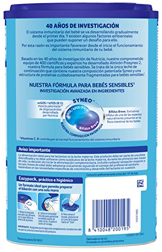 Almirón Prosyneo 2 Leche de Continuación en Polvo desde los 6 Meses - Paquete de 6 x 800 gr - Total: 4.8 kg