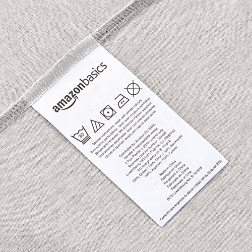 AmazonBasics - Sábana bajera de jersey jaspeado para cuna - Avena, 2 unidades