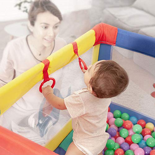 Anillas para Cunas y Parques, Ballery Ayuda a su Bebe a Ponerse de Pie Facilmente, Entrenamiento Equilibrio, Multicolor, (4 Piezas)