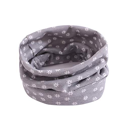 ANSUG 4 paquetes de calentadores de cuello de algodón para bebés, Kids Infinity Loop Bufanda O-Ring Neckerchief Hat Bandana para niños y niñas - 0-15 años