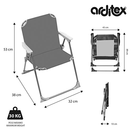 ARDITEX WD9456 Silla Plegable con Brazos de 38x32x53cm de Disney-Princesas