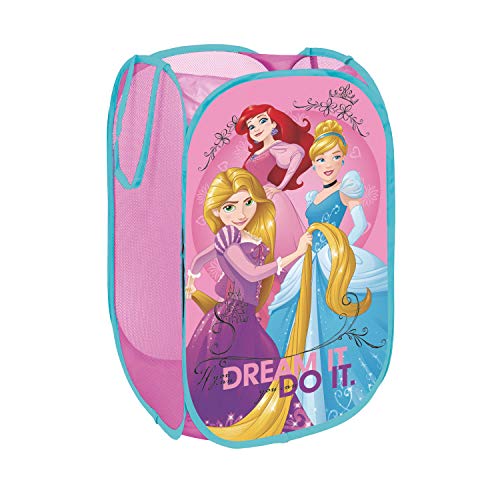 ARDITEX WD9486 Cesta pongotodo Guarda Juguetes, diseño Princesas Disney, Rosa, 59x35x25 cm