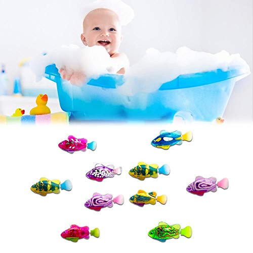 Ardorman Peces De Natación Eléctricos con Batería, Natación Robótica Activada por Agua Pez Mascota Niños Niños Baño Juguetes Regalo