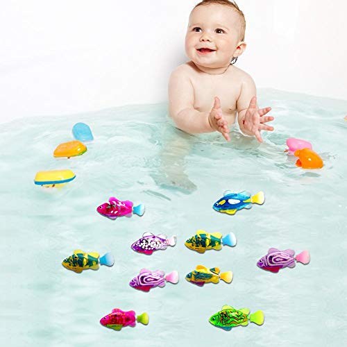 Ardorman Peces De Natación Eléctricos con Batería, Natación Robótica Activada por Agua Pez Mascota Niños Niños Baño Juguetes Regalo