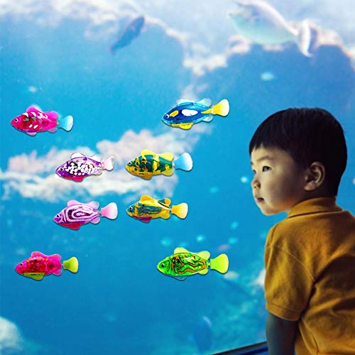 Ardorman Peces De Natación Eléctricos con Batería, Natación Robótica Activada por Agua Pez Mascota Niños Niños Baño Juguetes Regalo