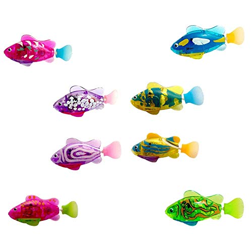 Ardorman Peces De Natación Eléctricos con Batería, Natación Robótica Activada por Agua Pez Mascota Niños Niños Baño Juguetes Regalo