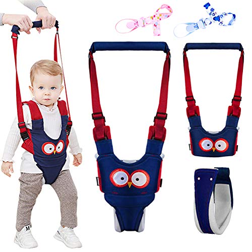 Arnés de Seguridad Bebe,GVOO Arneses Tirantes,Andador Chaleco Ajustable para Aprender Andar Niños 4 en 1 funcional con dos Cadenas para Chupetes