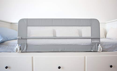 Arregui A-1044220 - Barrera de cama, seguridad infantil, Abatible, facil instalacion, Gris