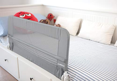 Arregui A-1044220 - Barrera de cama, seguridad infantil, Abatible, facil instalacion, Gris