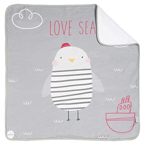 Arrullo para bebé estampado rizo (80 x 80 cm) LOVE SEA