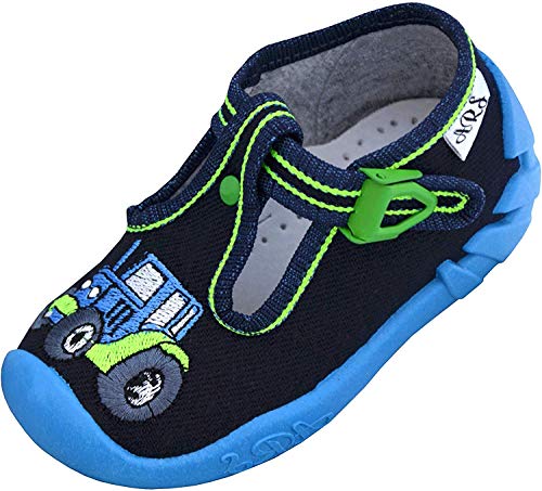 ARS Calzado para ninos pre-Escolar Deportes Plantilla de Cuero Zapatos Zapatillas de Estar por casa 20 21 22 23 274 25 26 (24 EU, Tractor)