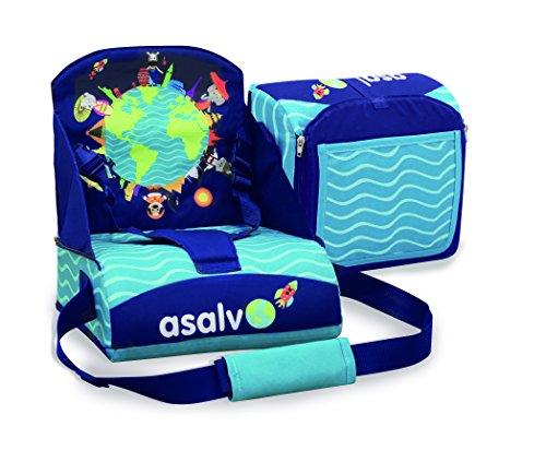 Asalvo 14009 - Trona de viaje, diseño niños del mundo, color  azul