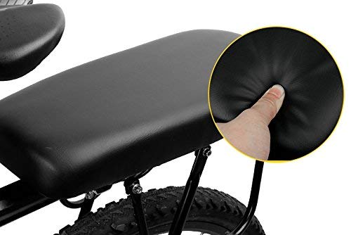 ASEOK Cojín Trasero de Bicicleta, Asientos Cojín del Asiento Trasero de la Bicicleta de montaña Asiento más Grueso Asiento Trasero del vehículo eléctrico, Asiento Trasero de los niños.