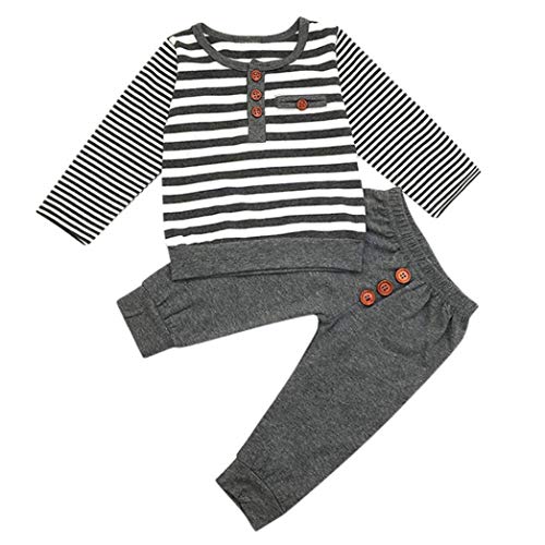 ASHOP Body Bebe Blanco Conjunto niño Verano 6 años Ropa Recien Nacido Invierno (Gris,70 (0-6Meses))