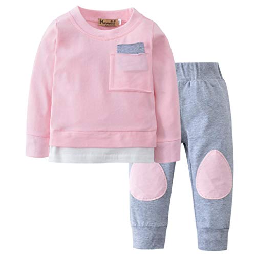 ASHOP Body Bebe Gerber Conjunto niño 6 años Vestir Ropa Sports (Rosado,60 (0-3Meses))