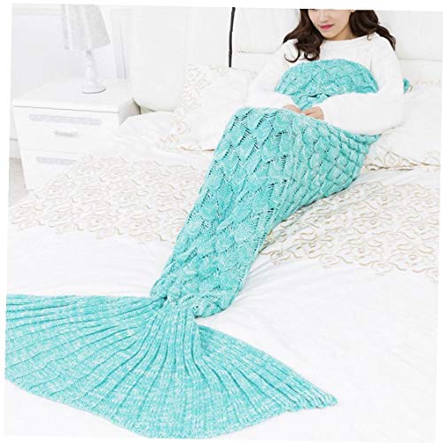 Asien Aire Acondicionado Manta Manta De Ganchillo Cola De La Sirena Caliente De Punto Cama Edredón Manta del Sofá De La Sala Saco De Dormir para Niños Y Adultos