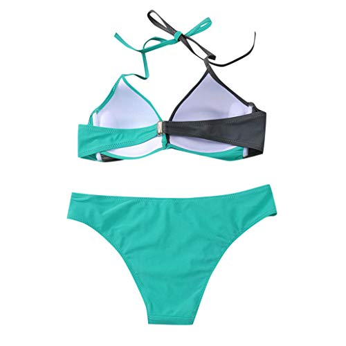 Auifor Conjunto de Bikini con Sujetador Push-up Acolchado para Mujer Traje de baño Traje de baño Traje de baño Ropa de Playa（MintGreen/XX-Large）