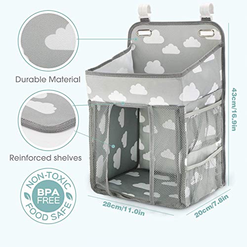 auvstar Pañales Organizador,Bebé Colgante Organizador,Organizador de Guardería,Bolsa de Almacenamiento para Colgar Pañales de Cuna,Organizador Cuna,Cesta de Regalo para Recién Nacido,Plegable