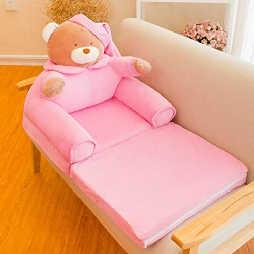 B Blesiya 2 Unids Encantadora Forma De Dibujos Animados Niños Plegable Sofá Silla Funda Niños Sillón Muebles Cubierta para Leer, Juegos, Viendo La Televisión