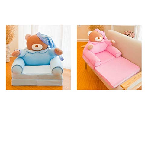 B Blesiya 2 Unids Encantadora Forma De Dibujos Animados Niños Plegable Sofá Silla Funda Niños Sillón Muebles Cubierta para Leer, Juegos, Viendo La Televisión