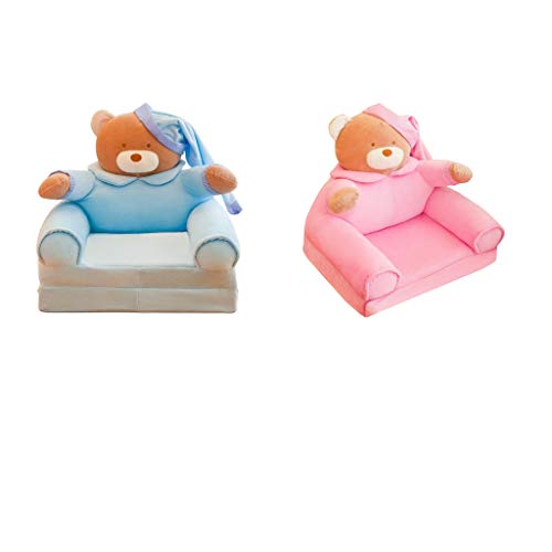 B Blesiya 2 Unids Encantadora Forma De Dibujos Animados Niños Plegable Sofá Silla Funda Niños Sillón Muebles Cubierta para Leer, Juegos, Viendo La Televisión